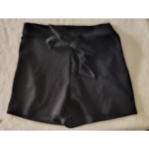 Sensational Collection Womens Black High Waisted Tie Front Bow Shorts